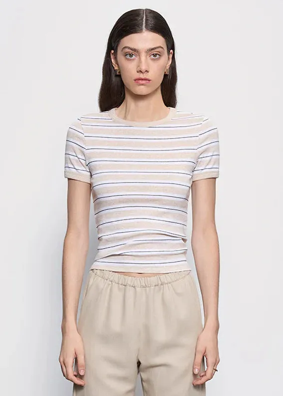 Enza Costa - Cotton Stripe Classic S/S Tee - Multiple Colors sold by Jessie Boutique