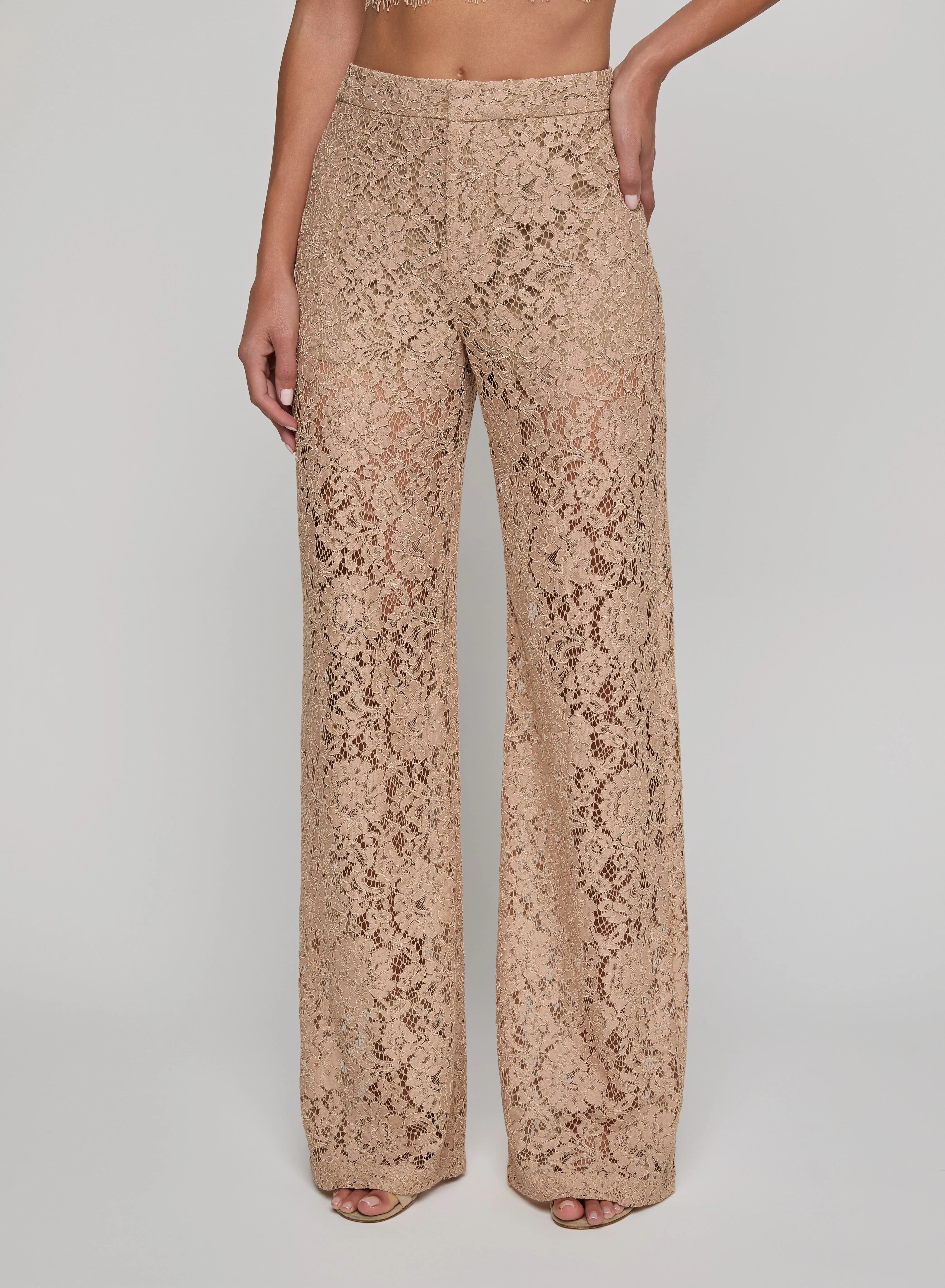 L’agence - Livvy Lace Trouser - Cappuccino sold by Jessie Boutique product image thumbnail 5