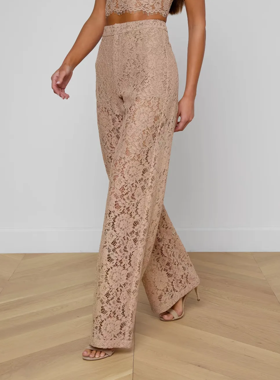 L’agence - Livvy Lace Trouser - Cappuccino sold by Jessie Boutique product image thumbnail 2