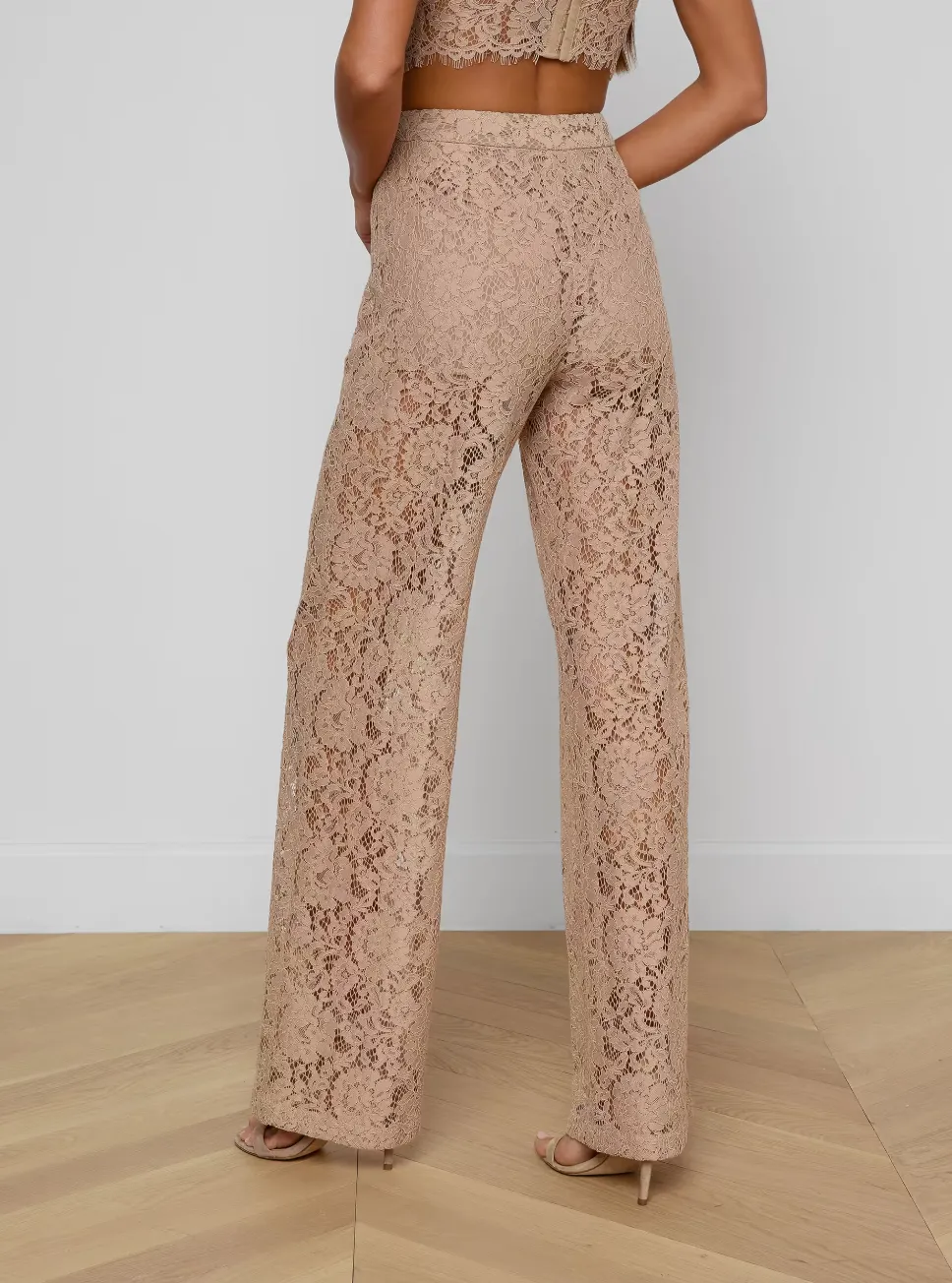 L’agence - Livvy Lace Trouser - Cappuccino sold by Jessie Boutique product image thumbnail 3