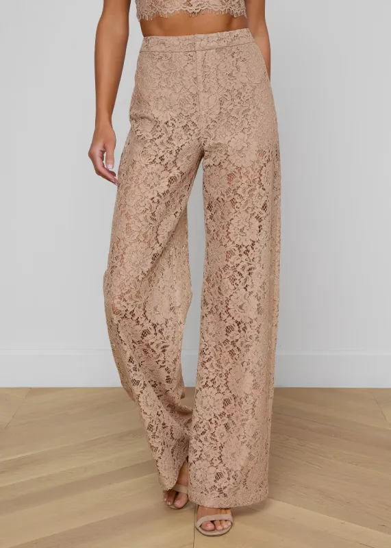 L’agence - Livvy Lace Trouser - Cappuccino sold by Jessie Boutique