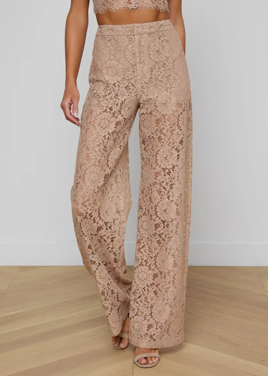 L’agence - Livvy Lace Trouser - Cappuccino sold by Jessie Boutique