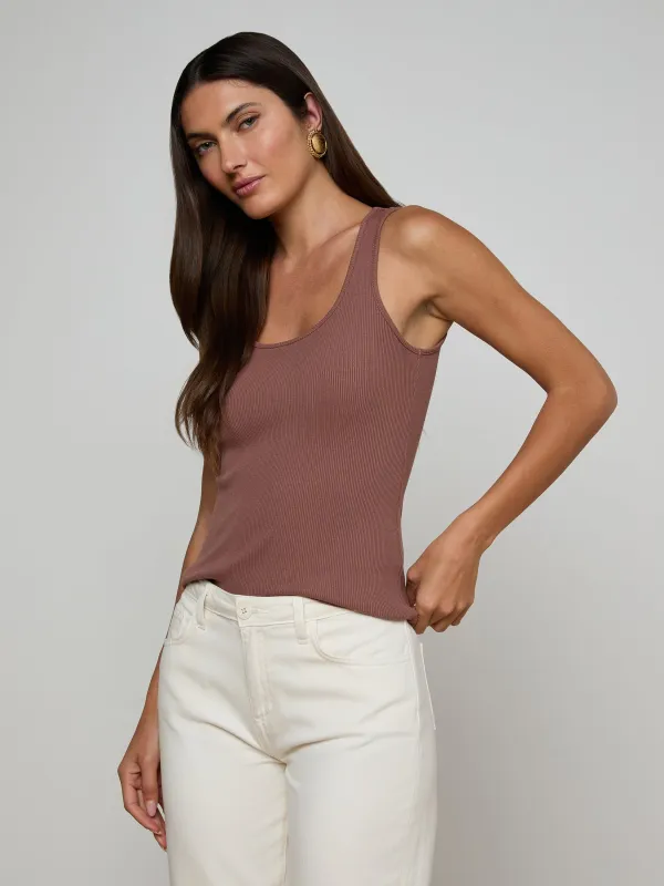 L’agence - Adira Scoopneck Tank - Cardamom sold by Jessie Boutique