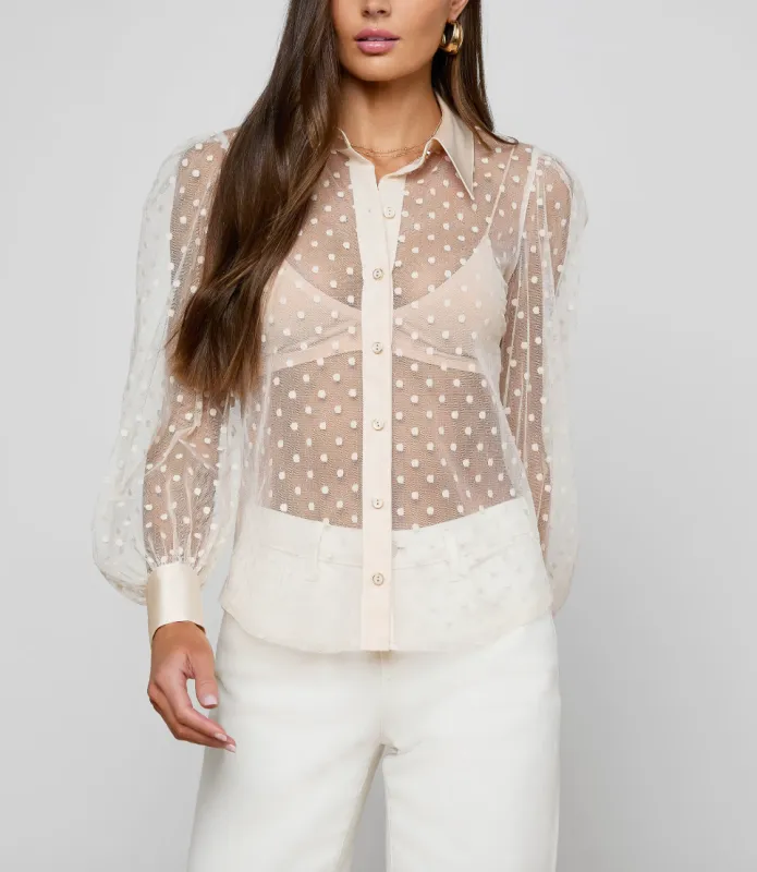 L’agence - Sophie Long-Sleeved Blouse - Ecru sold by Jessie Boutique