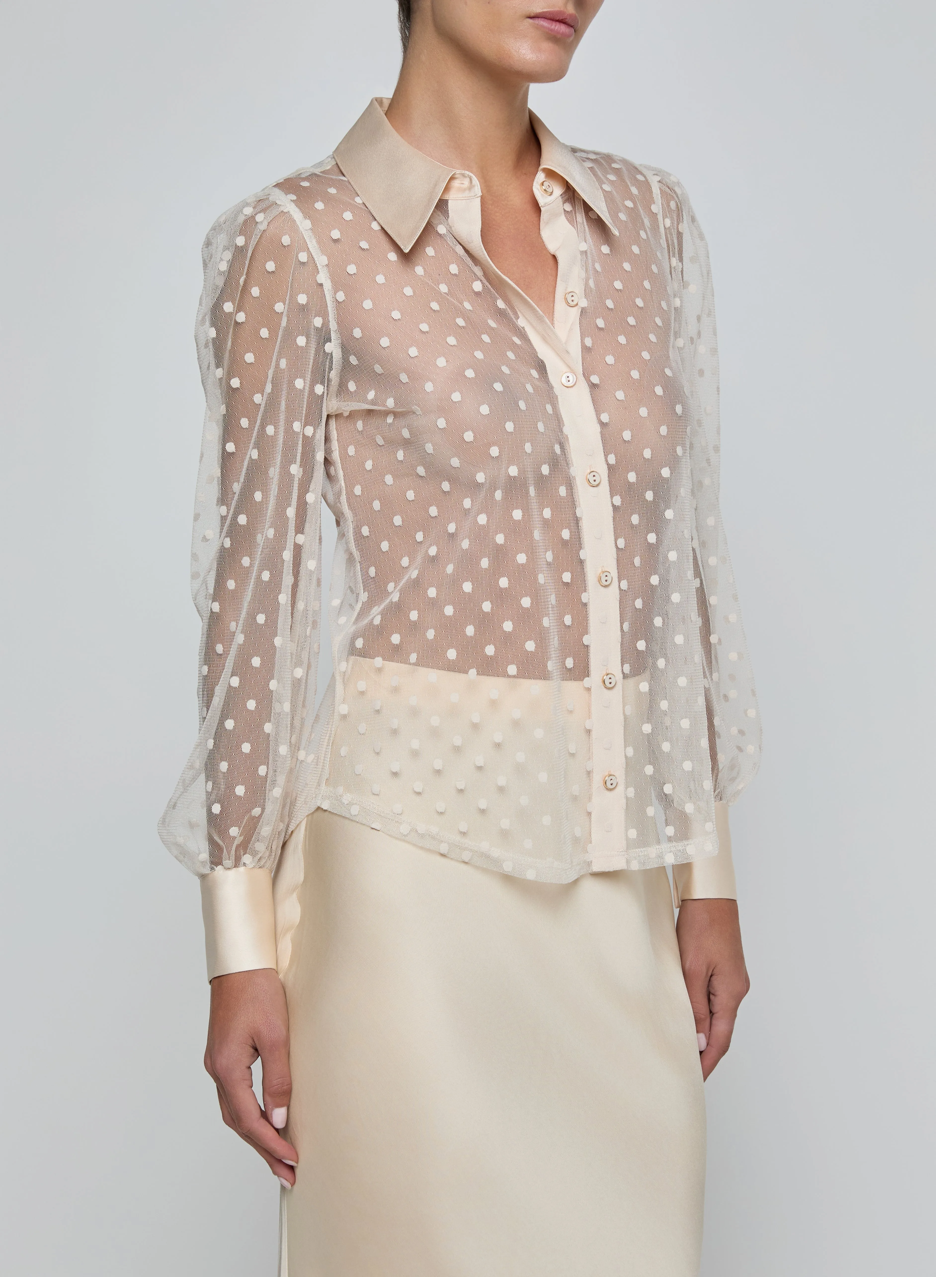 L’agence - Sophie Long-Sleeved Blouse - Ecru sold by Jessie Boutique product image thumbnail 4