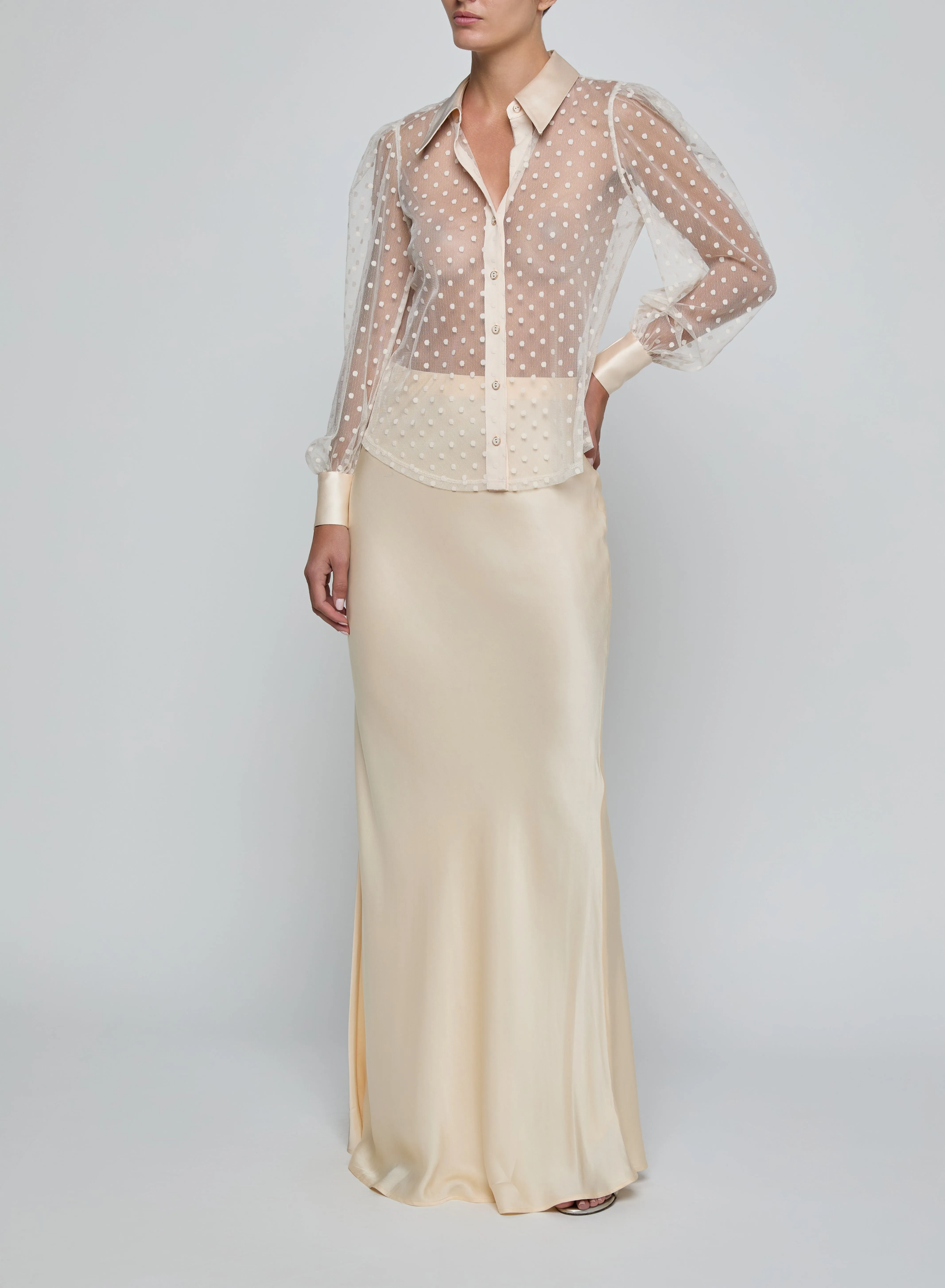 L’agence - Sophie Long-Sleeved Blouse - Ecru sold by Jessie Boutique product image thumbnail 5