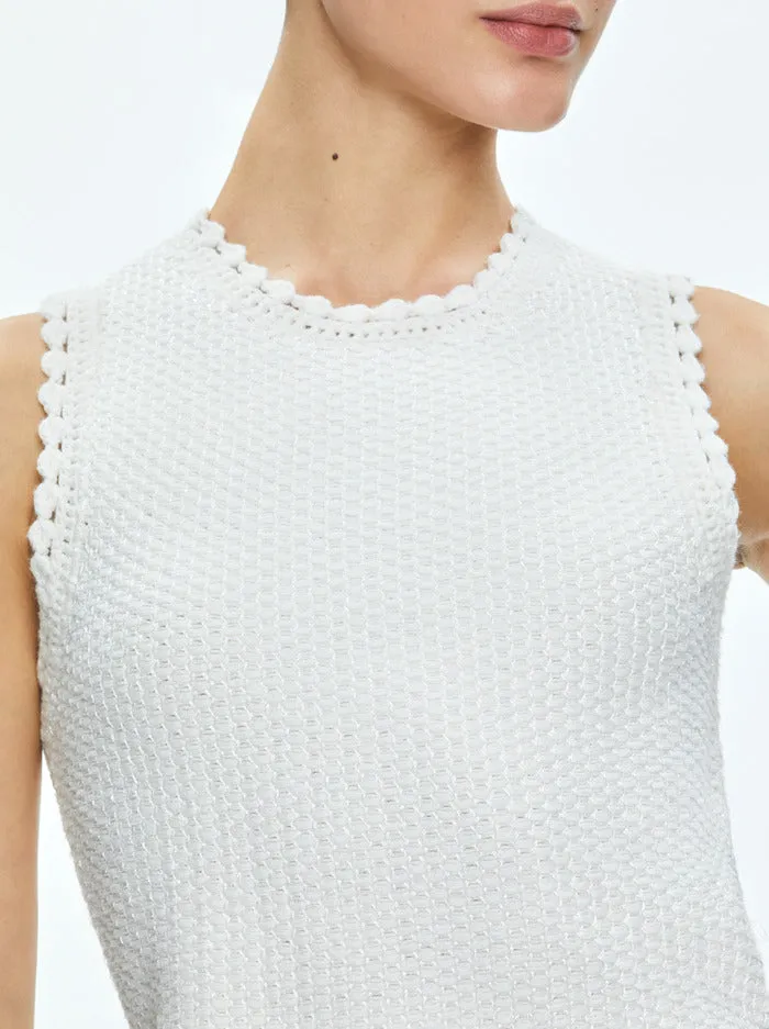 Alice + Olivia - Amity Tank - Soft White sold by Jessie Boutique product image thumbnail 4