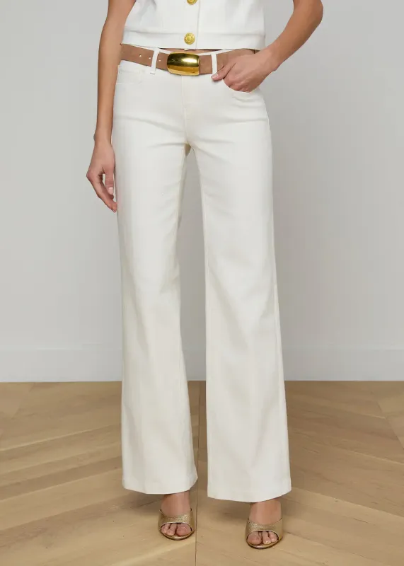 L’agence - Joanne Low-Rise Wide-Leg Jean - Light Ecru sold by Jessie Boutique