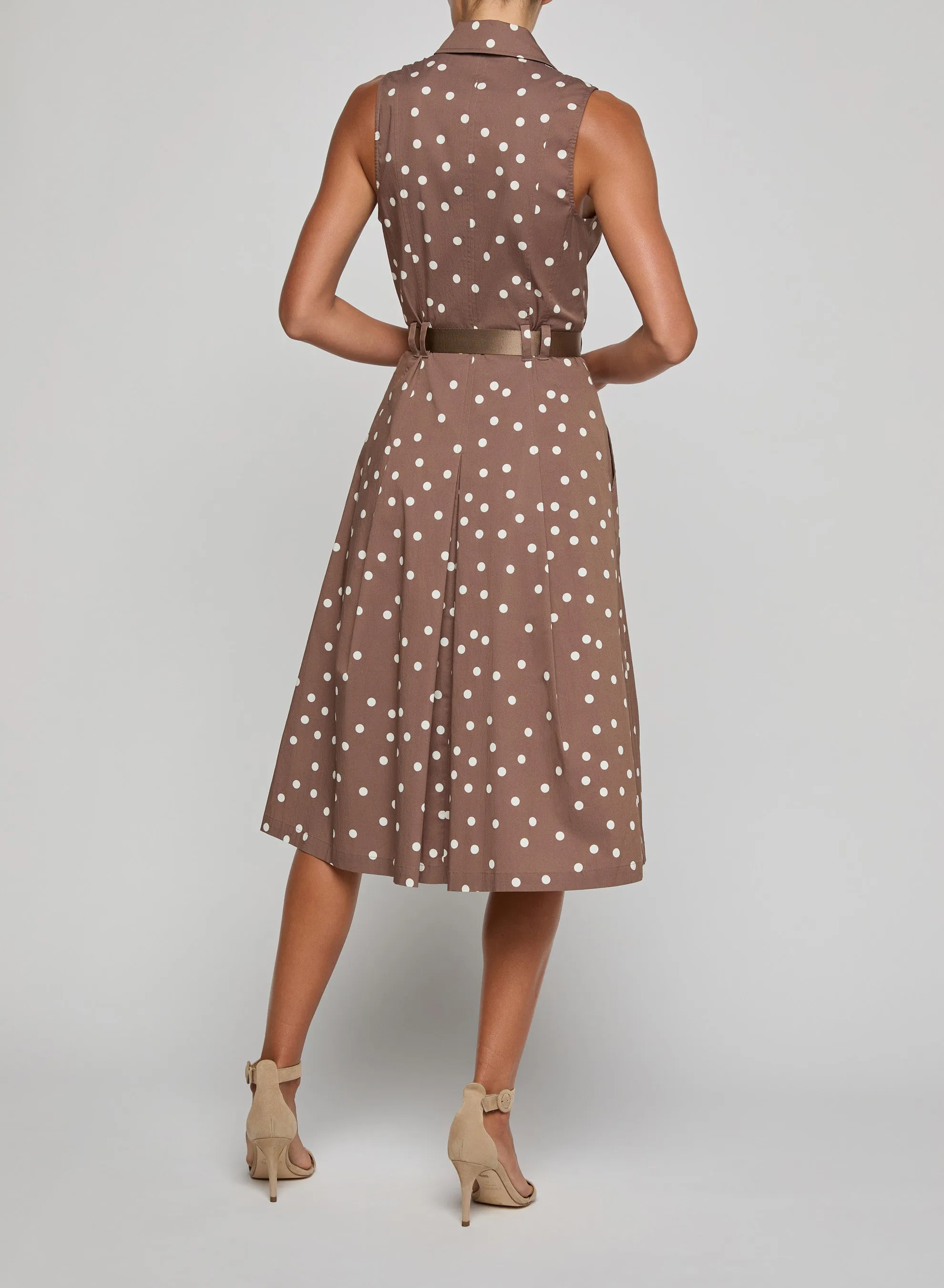 L’agence - Kylo Shirt Dress - Cardamom/Ecru Polka Dot sold by Jessie Boutique product image thumbnail 3