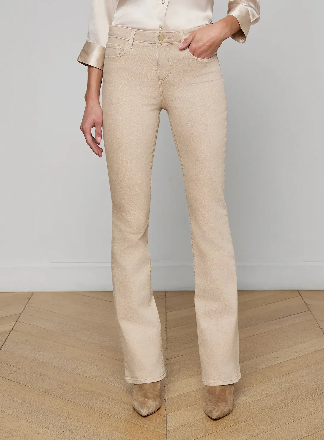 L’agence - Selma Bootcut Jean - Biscuit sold by Jessie Boutique