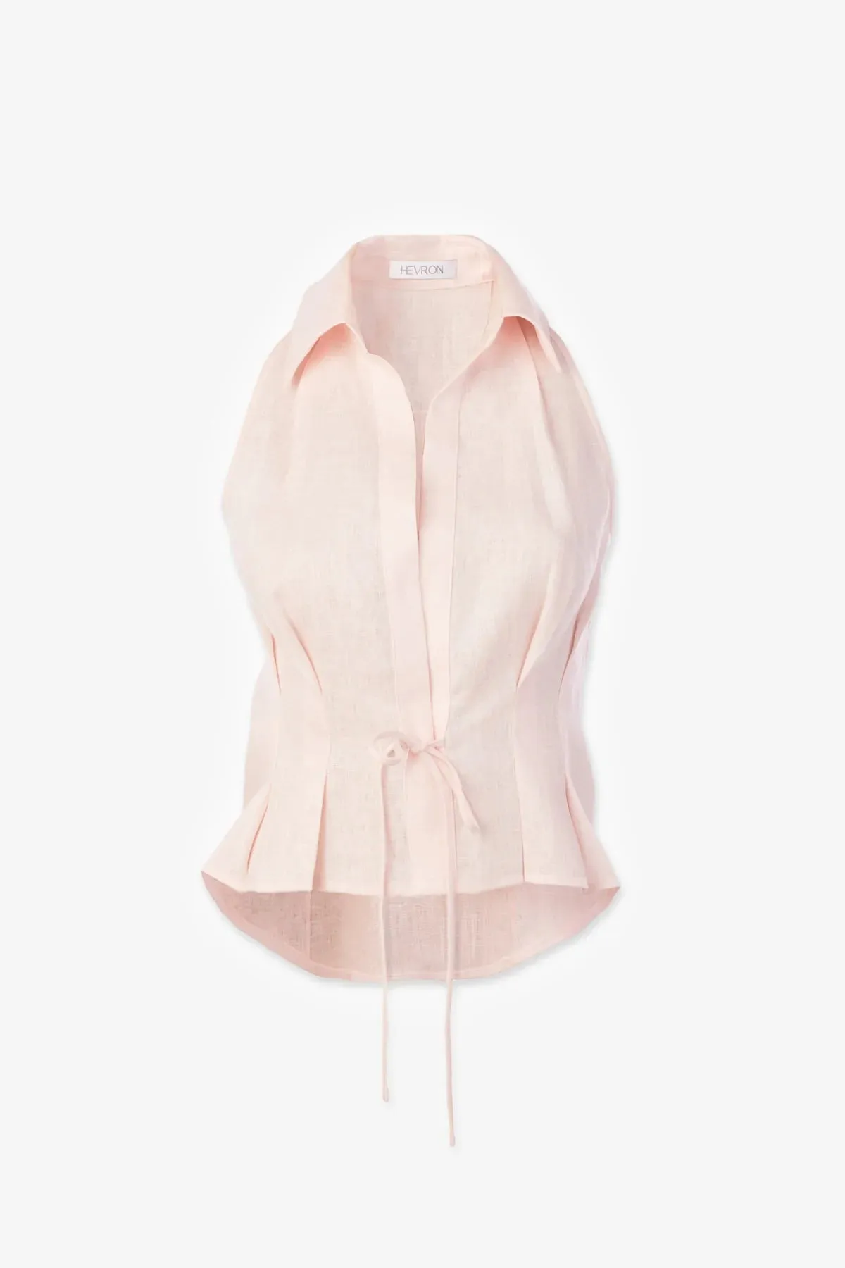 Hevron - Sloan Linen Vest - Rose Quartz sold by Jessie Boutique product image thumbnail 5