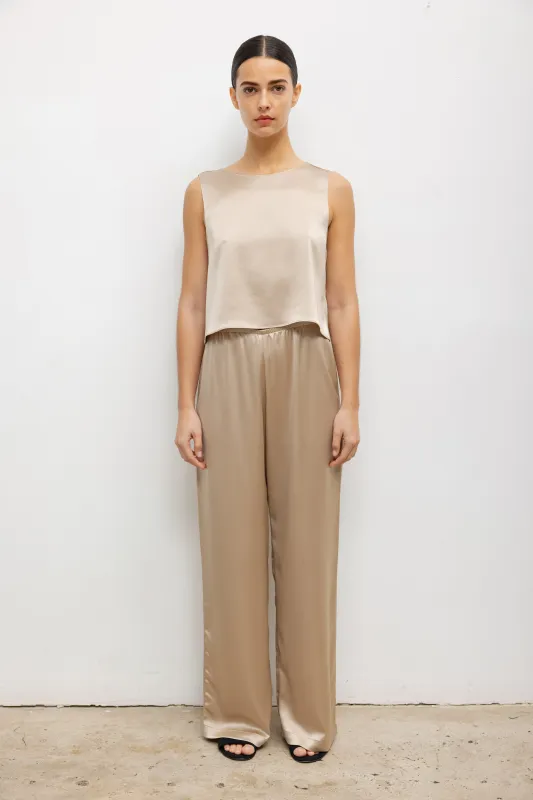 Leset - Barb Crop Drawstring Pant - Sand sold by Jessie Boutique