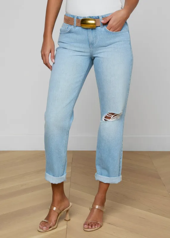 L’agence - Nevia Slouchy Straight-Leg Jean - Brea Destruct sold by Jessie Boutique