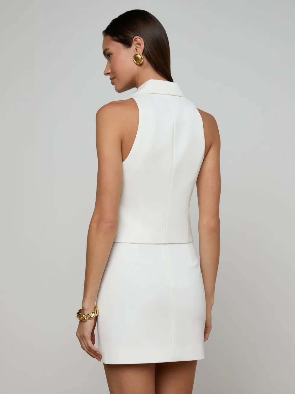 L’agence - Tomi Vest - White sold by Jessie Boutique product image thumbnail 3