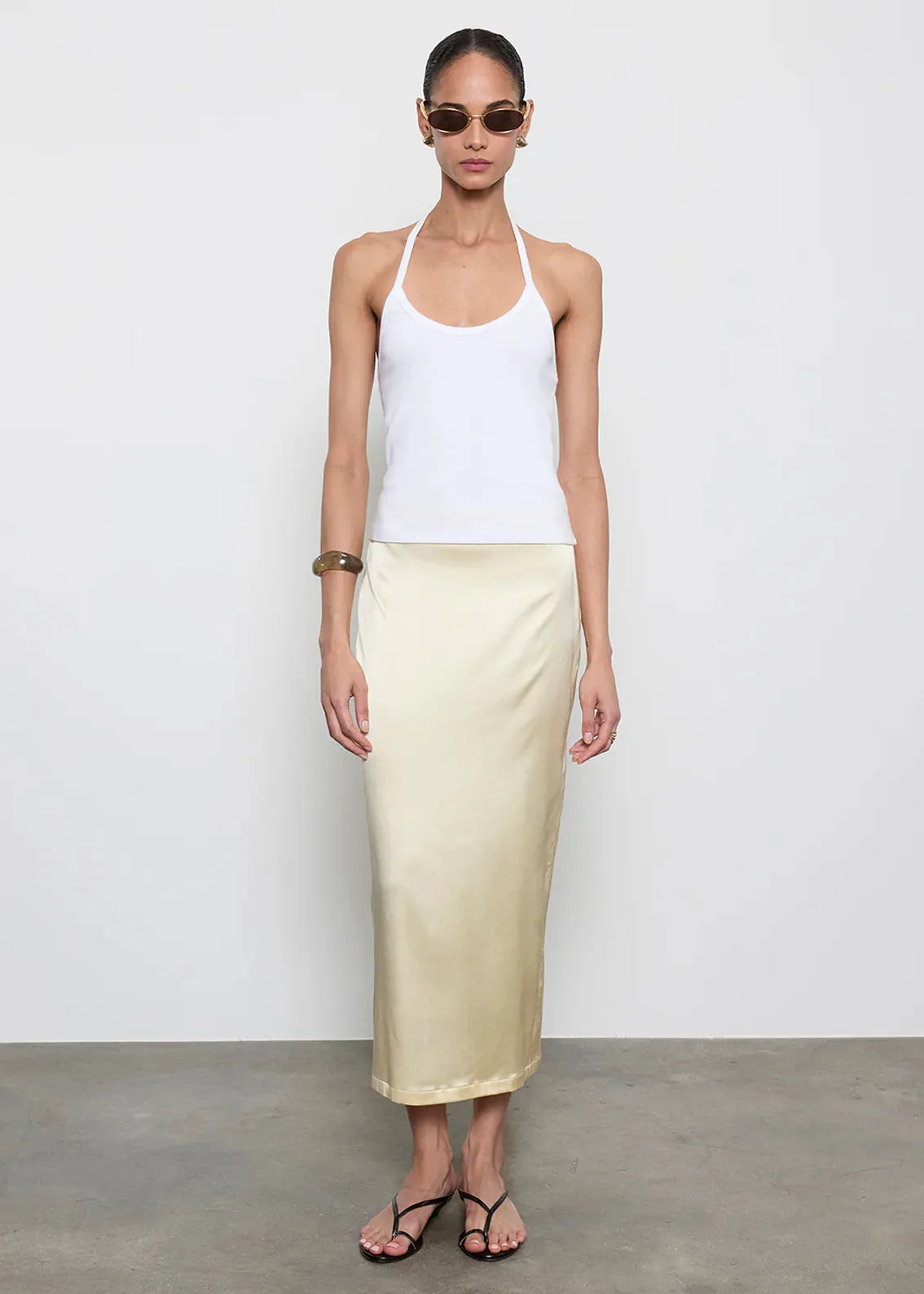 Enza Costa - Lustre Column Skirt - Flan sold by Jessie Boutique