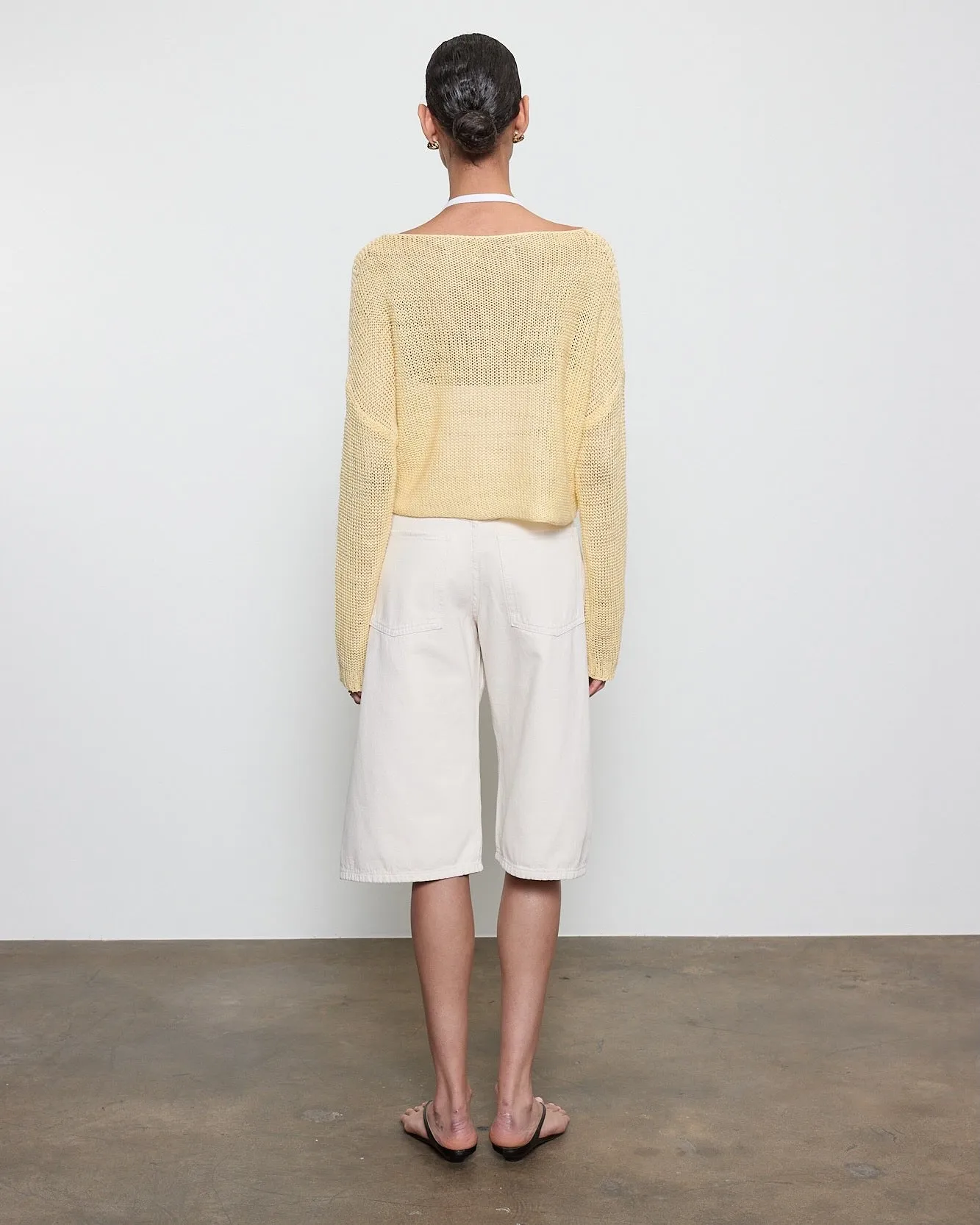Enza Costa - Linen Open Knit Bateau Sweater - Multiple Colors sold by Jessie Boutique product image thumbnail 3