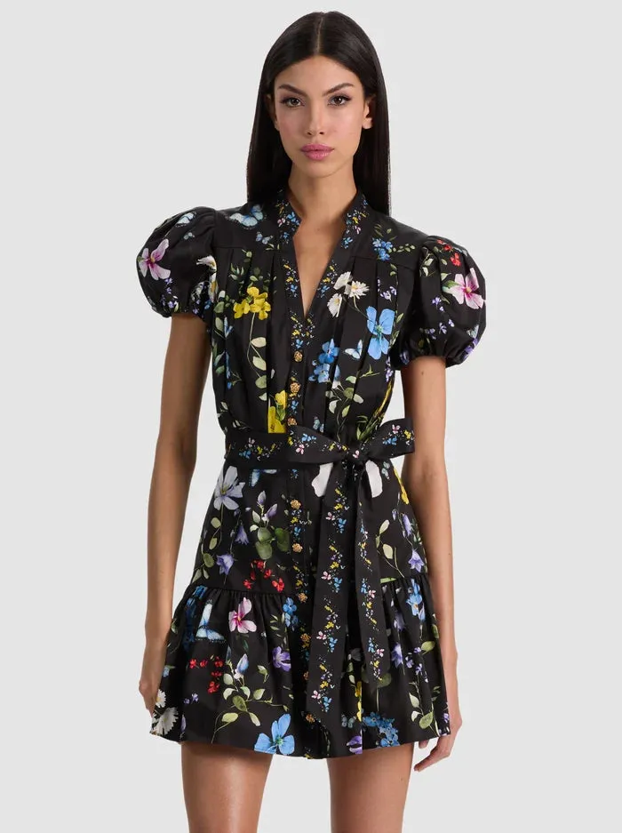 Alice + Olivia - Cora Mini Dress - Twisting Vines Black sold by Jessie Boutique product image thumbnail 2