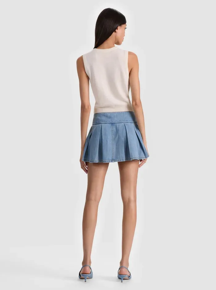 Alice + Olivia - Loly Button Front Cashmere Vest - Ecru sold by Jessie Boutique product image thumbnail 3