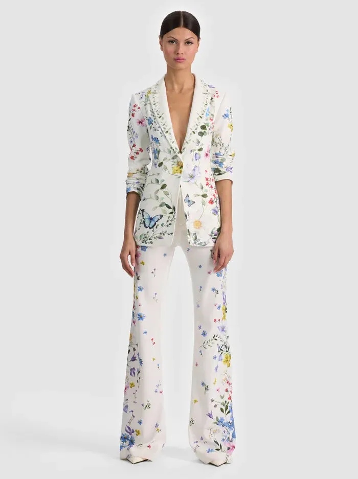 Alice + Olivia - Breann Long Fitted Blazer - Twisting Vines Off White sold by Jessie Boutique product image thumbnail 2