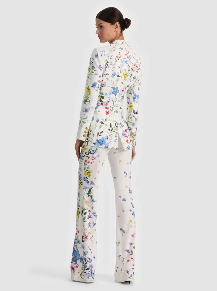 Alice + Olivia - Breann Long Fitted Blazer - Twisting Vines Off White sold by Jessie Boutique product image thumbnail 3