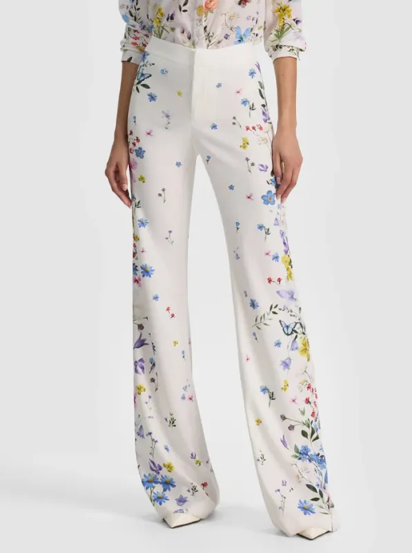 Alice + Olivia - Andrew Pant - Twisting Vines Off White made by Alice + Olivia