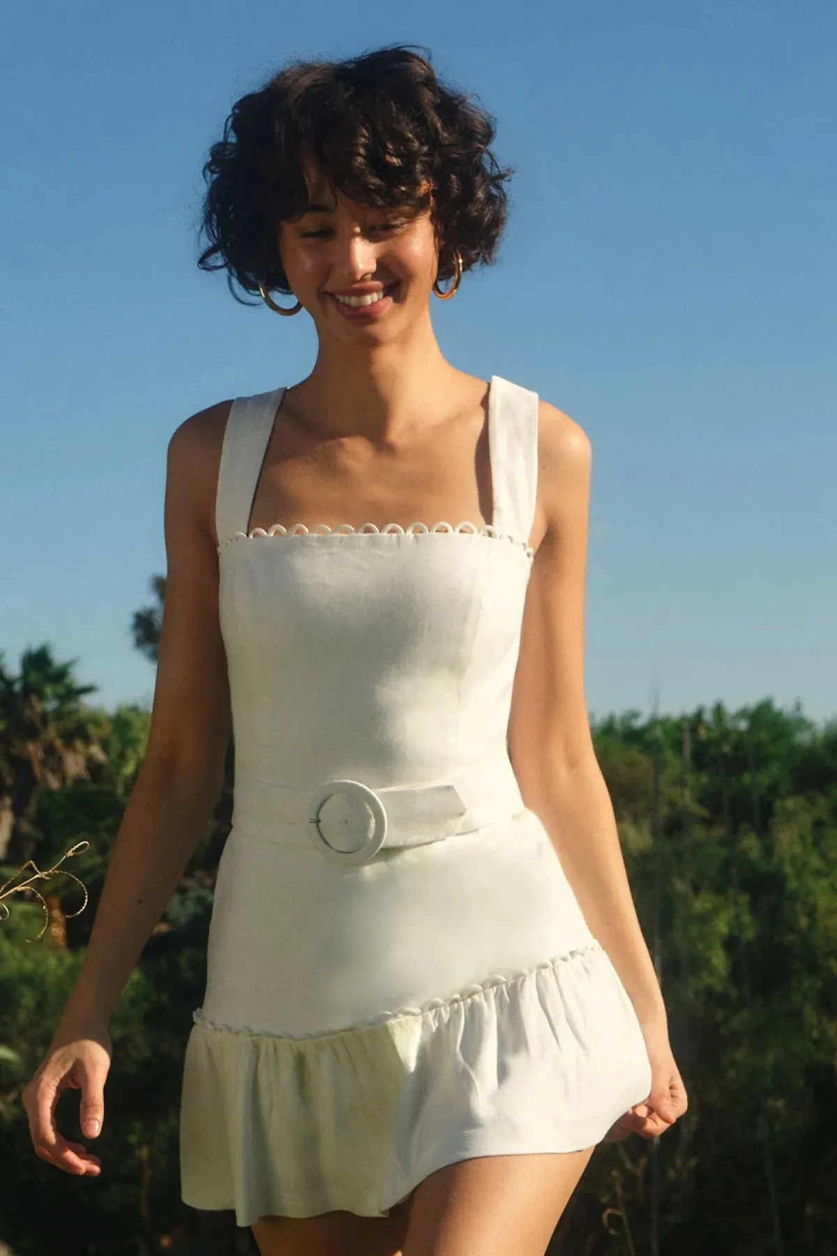 Amanda Uprichard - Lena Romper - Ivory sold by Jessie Boutique