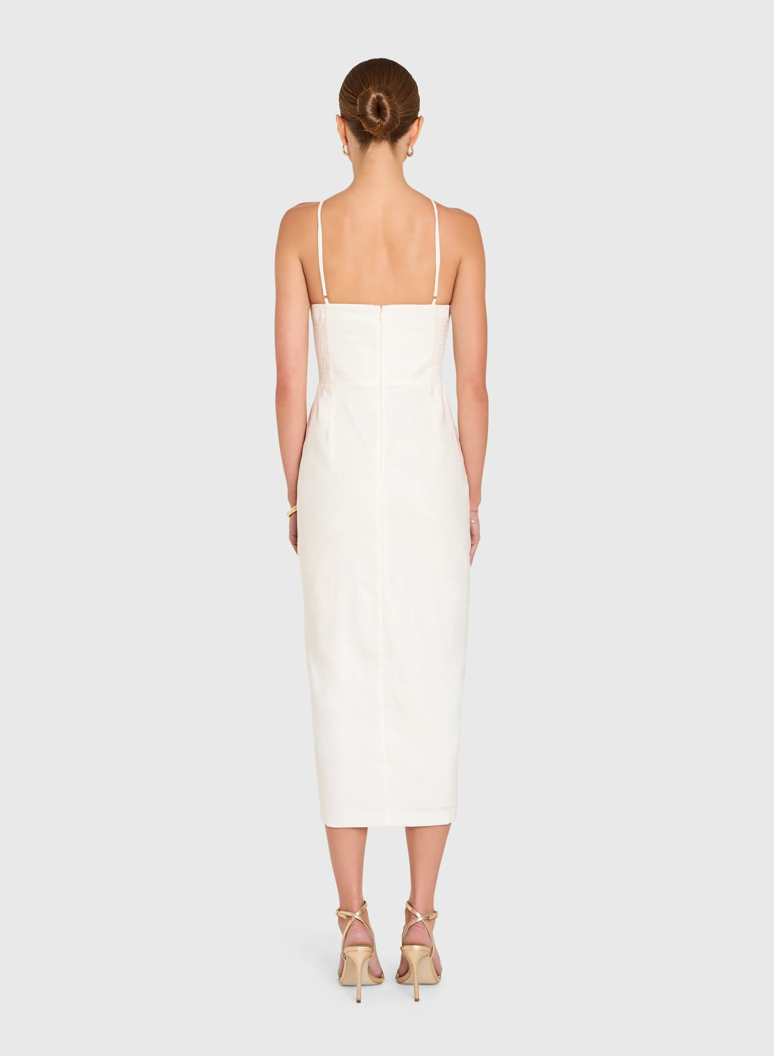Amanda Uprichard - Abby Midi Dress - Ivory sold by Jessie Boutique product image thumbnail 3