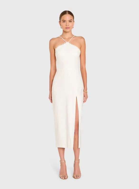 Amanda Uprichard - Abby Midi Dress - Ivory sold by Jessie Boutique