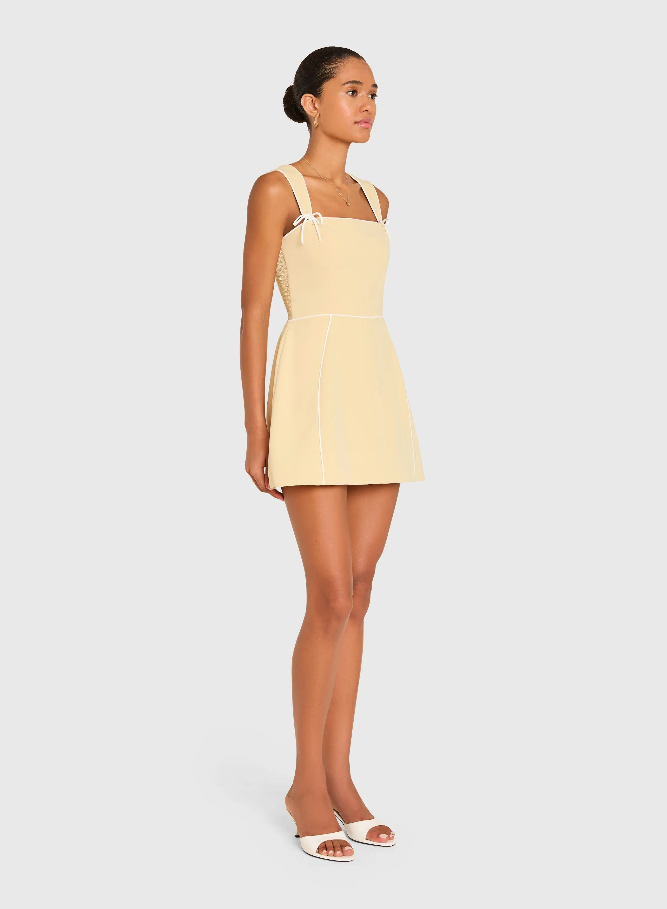 Amanda Uprichard - Baylee Romper - Cornsilk / Ivory sold by Jessie Boutique product image thumbnail 2