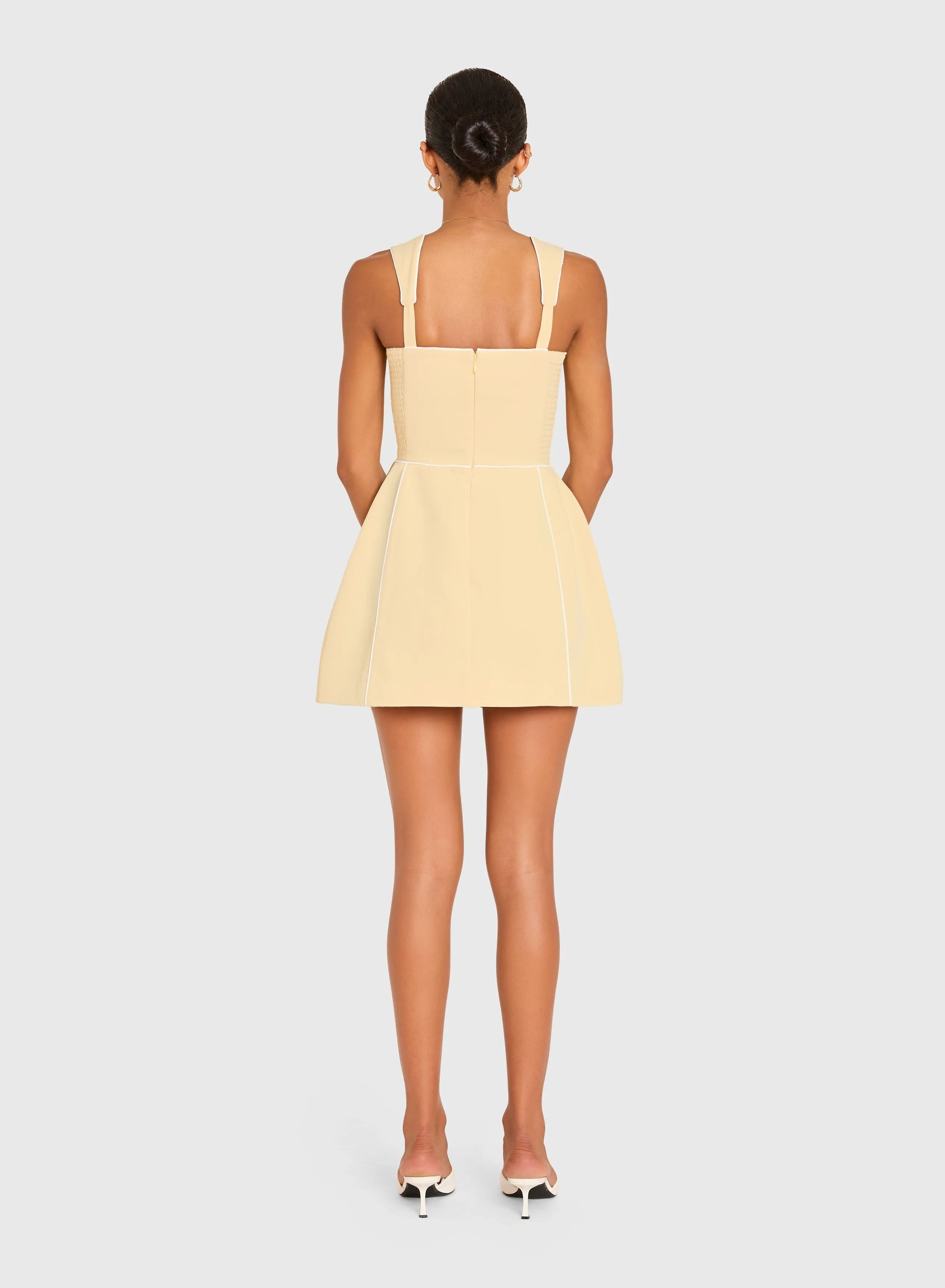 Amanda Uprichard - Baylee Romper - Cornsilk / Ivory sold by Jessie Boutique product image thumbnail 3