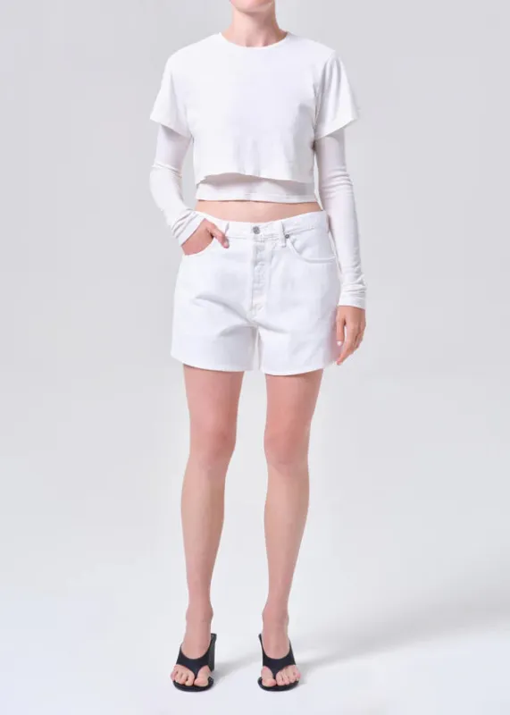 Agolde - Leith Short - Marshmallow sold by Jessie Boutique