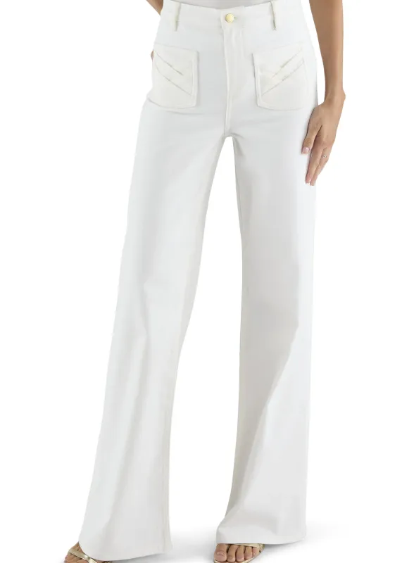 Ramy Brook - Heidi High-Rise Wide Leg Jean - White made by Ramy Brook