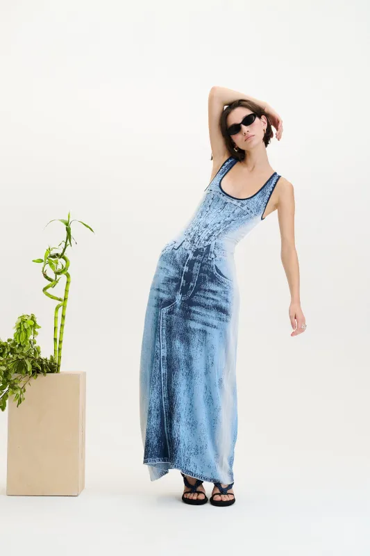 PH5 - Aspen Tank Dress - Denim sold by Jessie Boutique