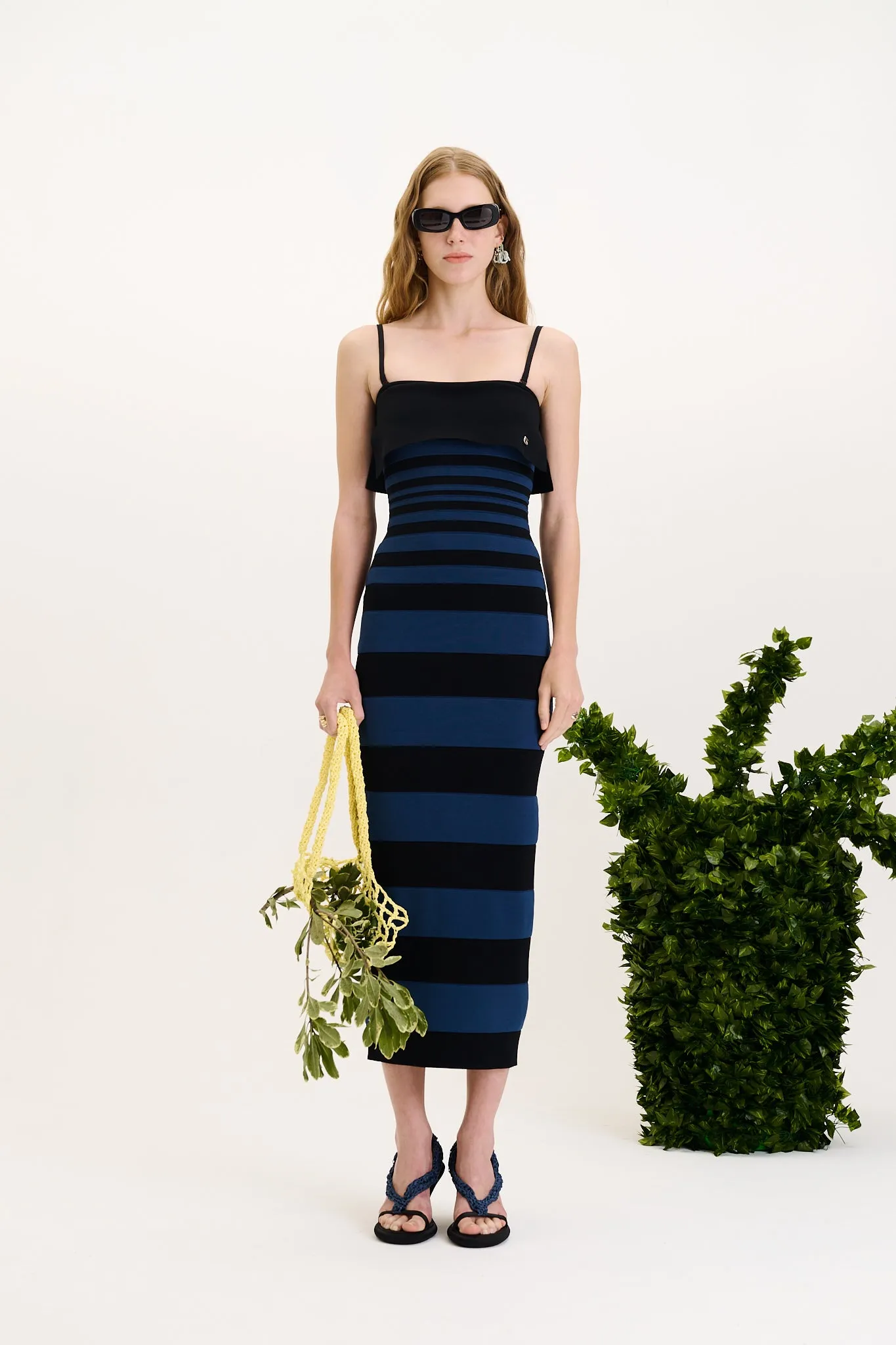 PH5 - Daphne Bandage Midi Dress - Navy Stripe sold by Jessie Boutique product image thumbnail 2