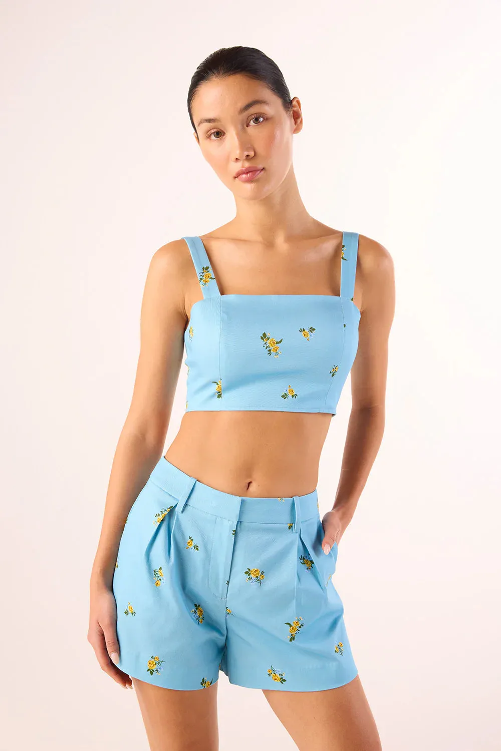 Misa - Lois Top - Spaced Ditsy Cotton Tencel sold by Jessie Boutique