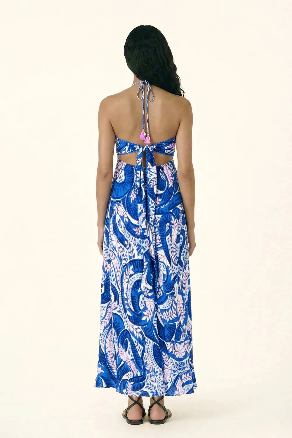 Poupette St Barth - Long Dress Carla - Blue Holy Snake sold by Jessie Boutique product image thumbnail 2