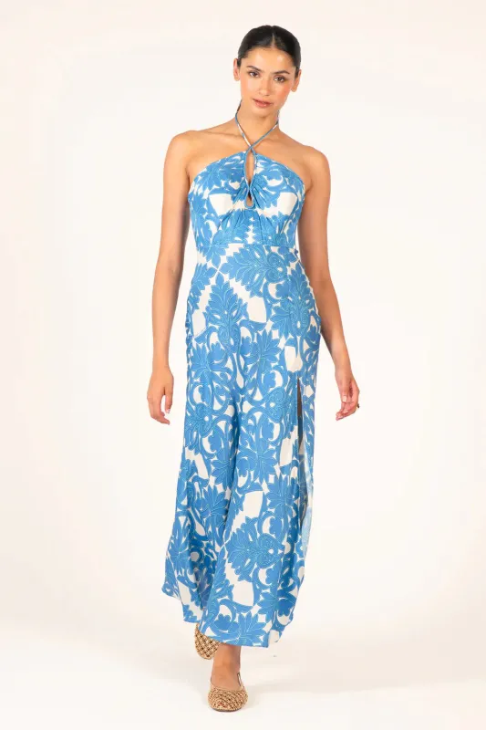 Poupette St Barth - Long Dress Stella - Blue Mantra made by Jessie Boutique