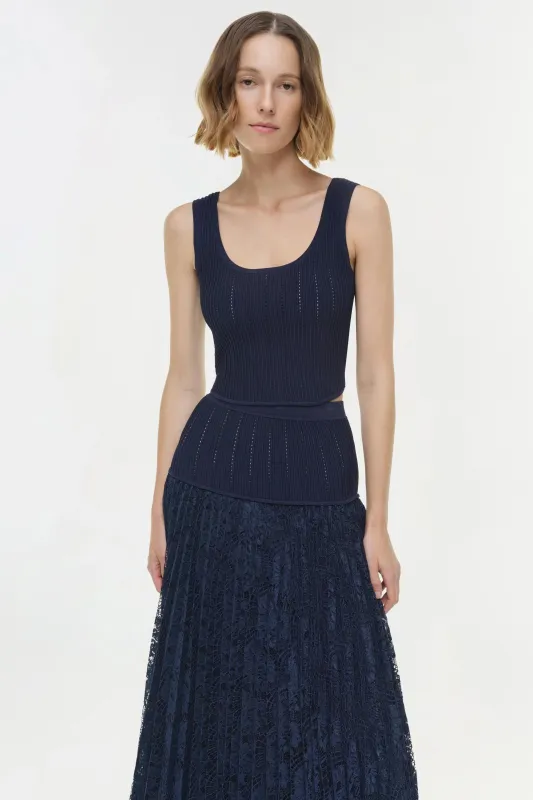 Simkhai - Rylan Knit Tank - Midnight made by Simkhai