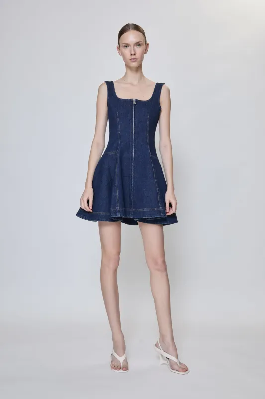 Simkhai - Eleodra Denim Mini Dress - Imperial sold by Jessie Boutique
