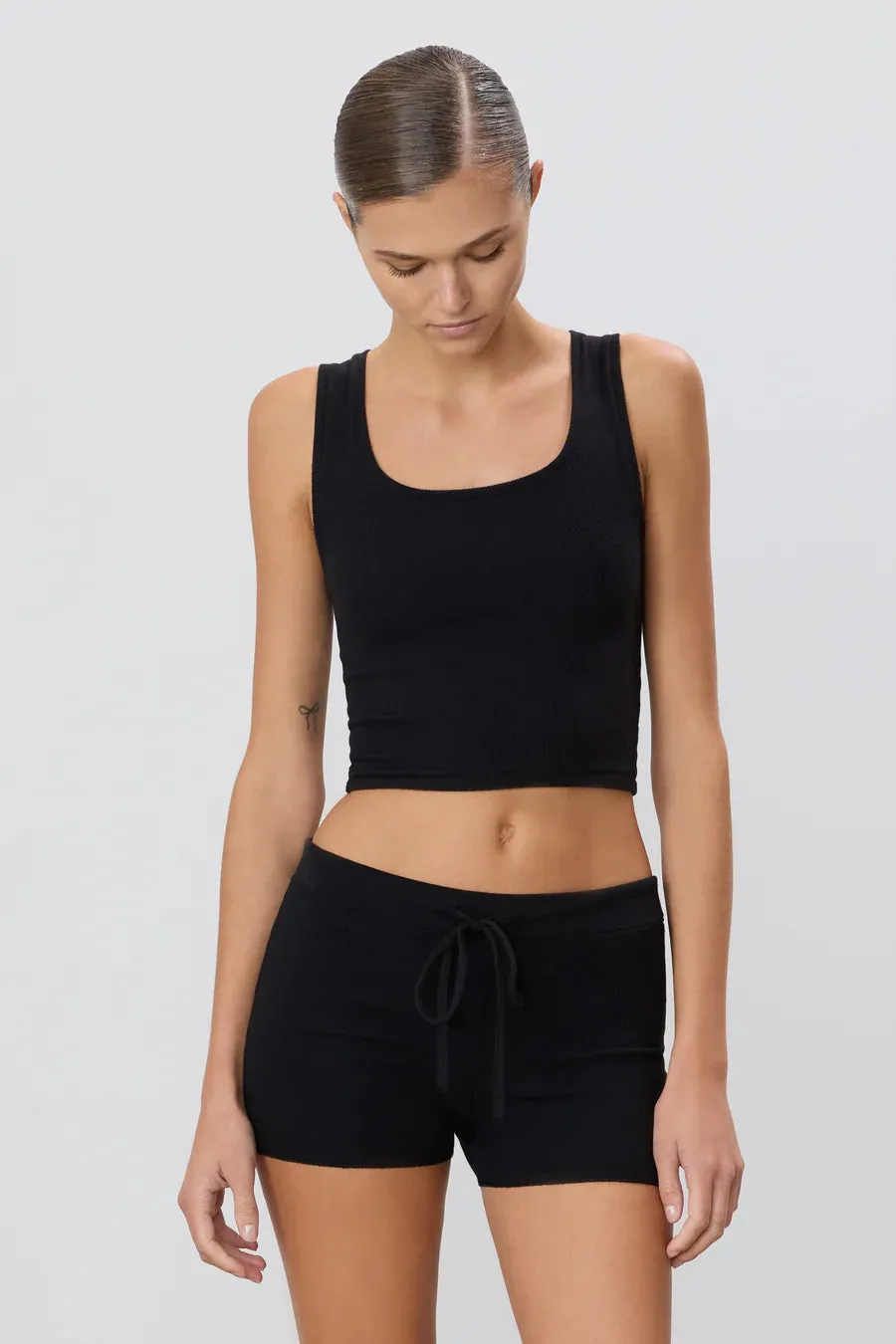 Eterne - Square Neck Tank - Black sold by Jessie Boutique