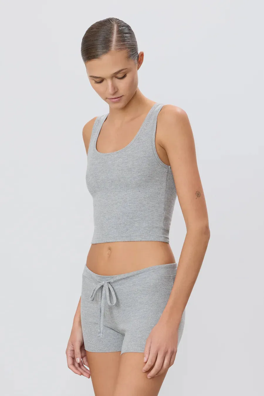 Eterne - Square Neck Tank - Heather Grey sold by Jessie Boutique product image thumbnail 2