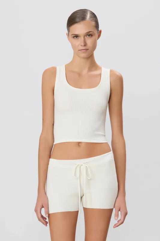 Eterne - Square Neck Tank - Cream made by Eterne
