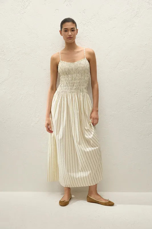 Faithfull The Brand - Araceli Maxi Dress - Fiori Stripe Lemon sold by Jessie Boutique
