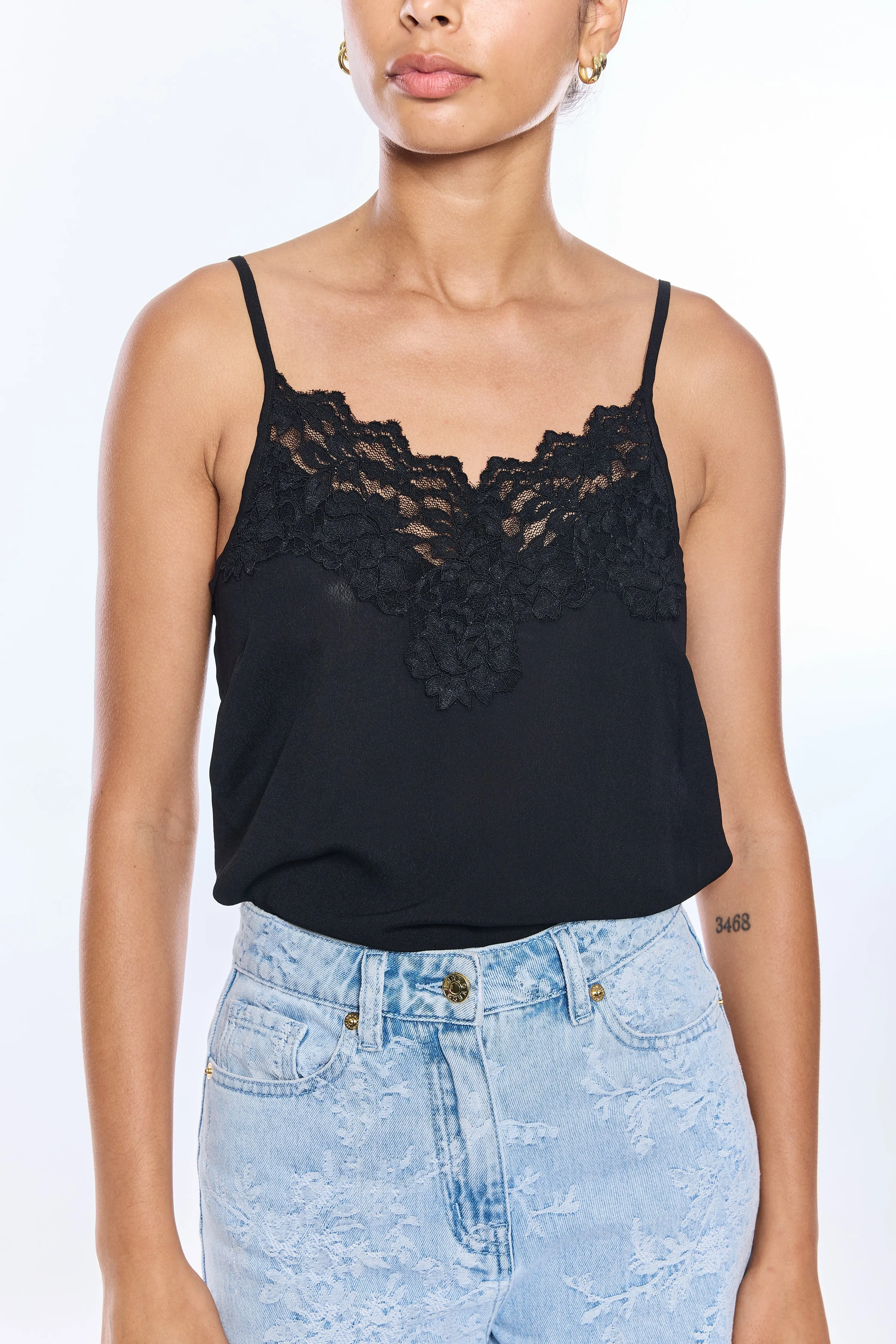 Generation Love - Taylee Lace Combo Cami - Black sold by Jessie Boutique product image thumbnail 5