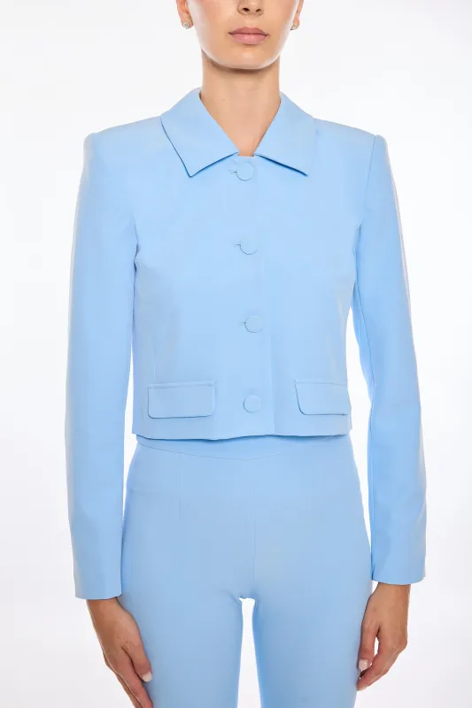 Generation Love - Luella Crepe Jacket - Light Blue made by Generation Love