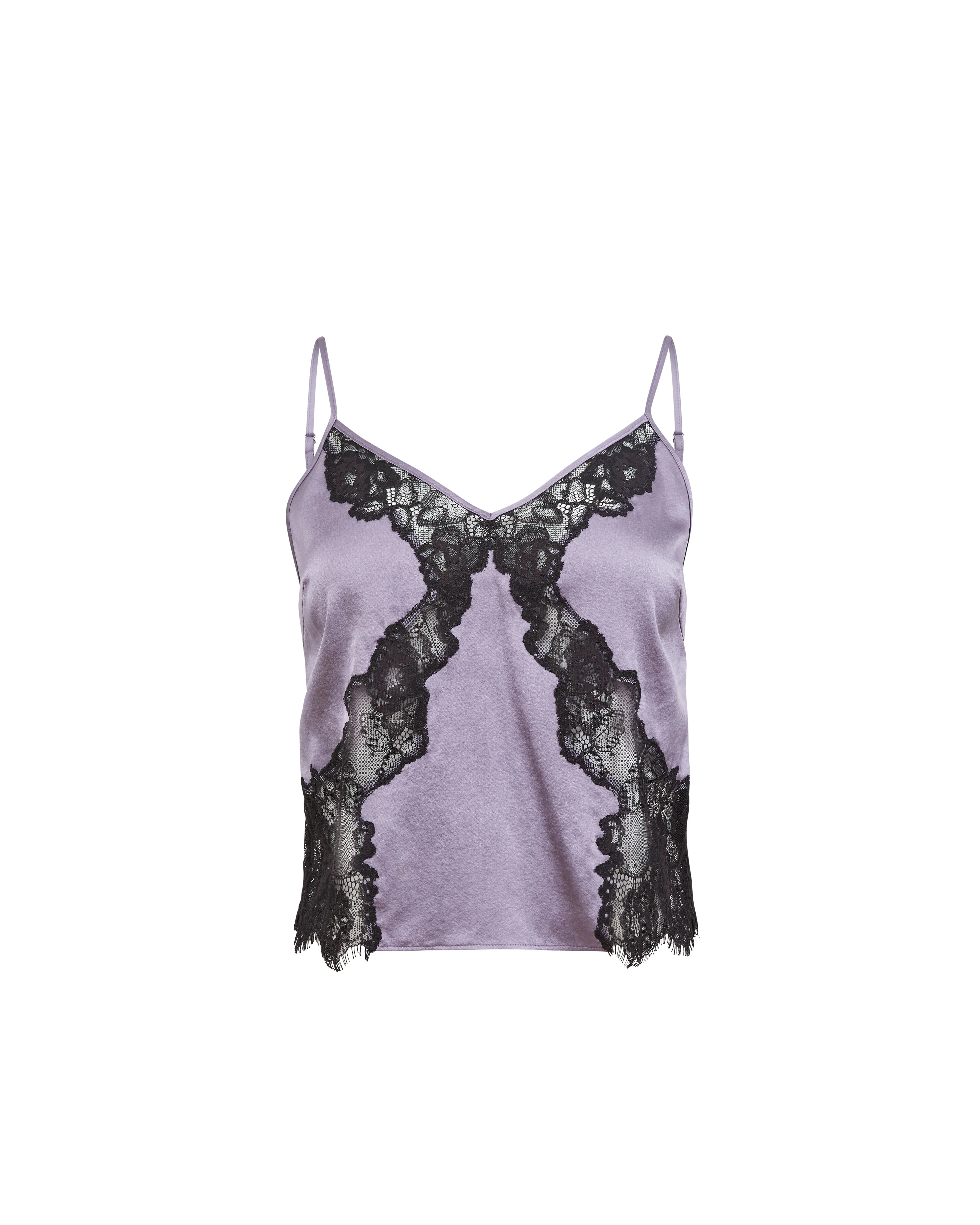 Fleur Du Mal - Juliet Lace Silk Cami - Lavender Smoke sold by Jessie Boutique product image thumbnail 4