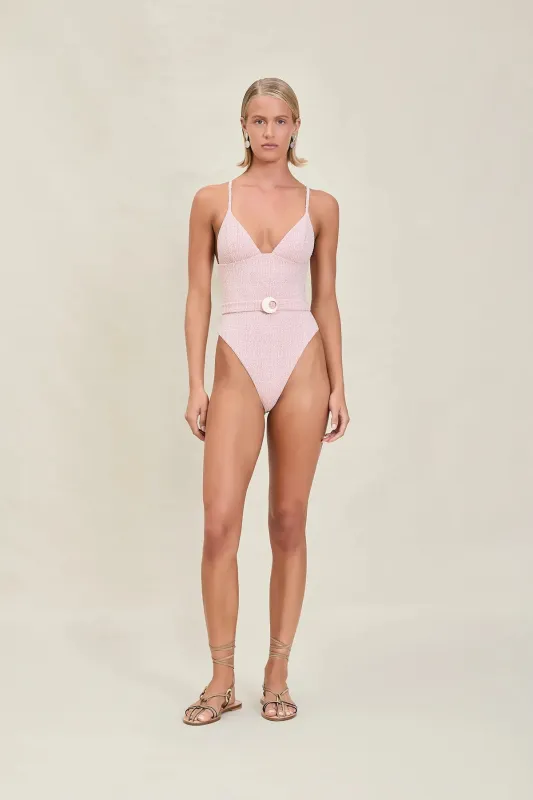 Devon Windsor - Catalina One Piece - Rose Cream made by Jessie Boutique
