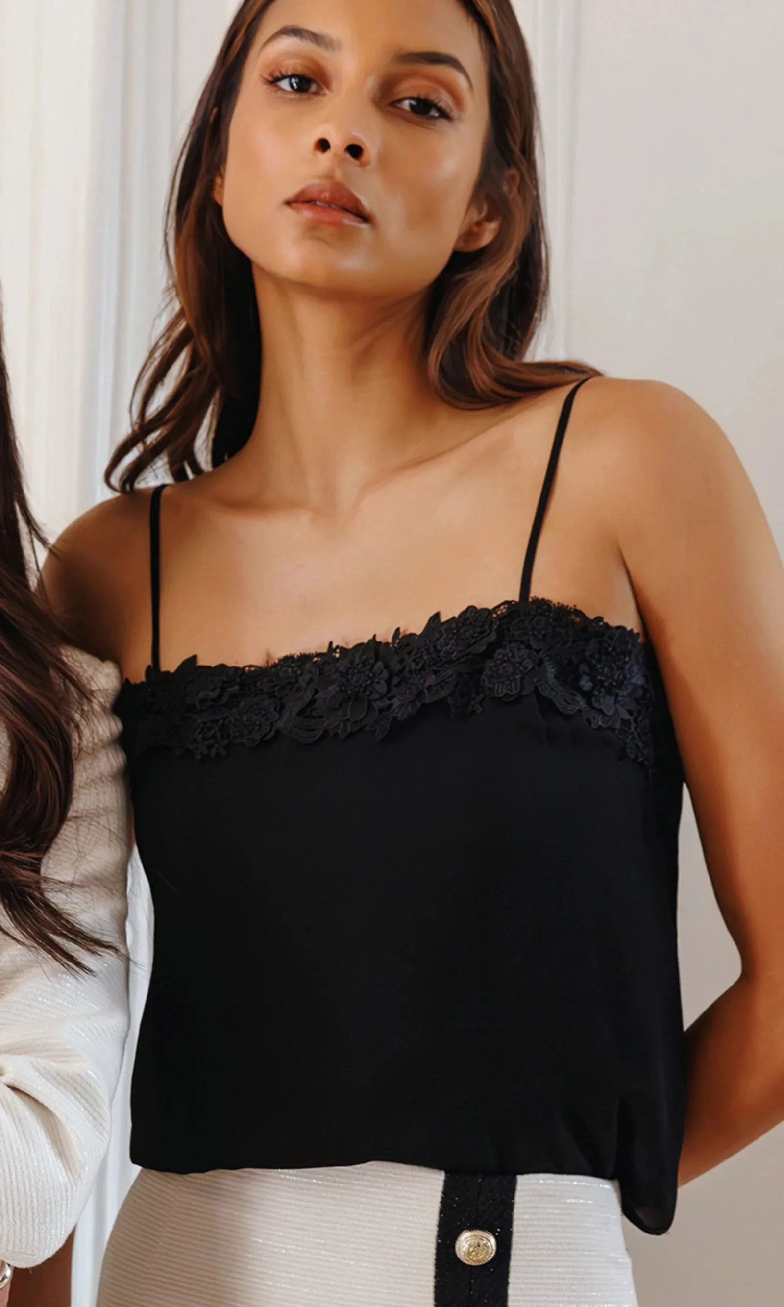 Generation Love - Leah Lace Combo Cami - Black sold by Jessie Boutique product image thumbnail 2