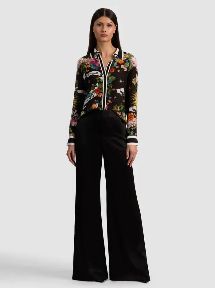 Alice + Olivia - Willa Silk Top - Solar Strength Black sold by Jessie Boutique product image thumbnail 2