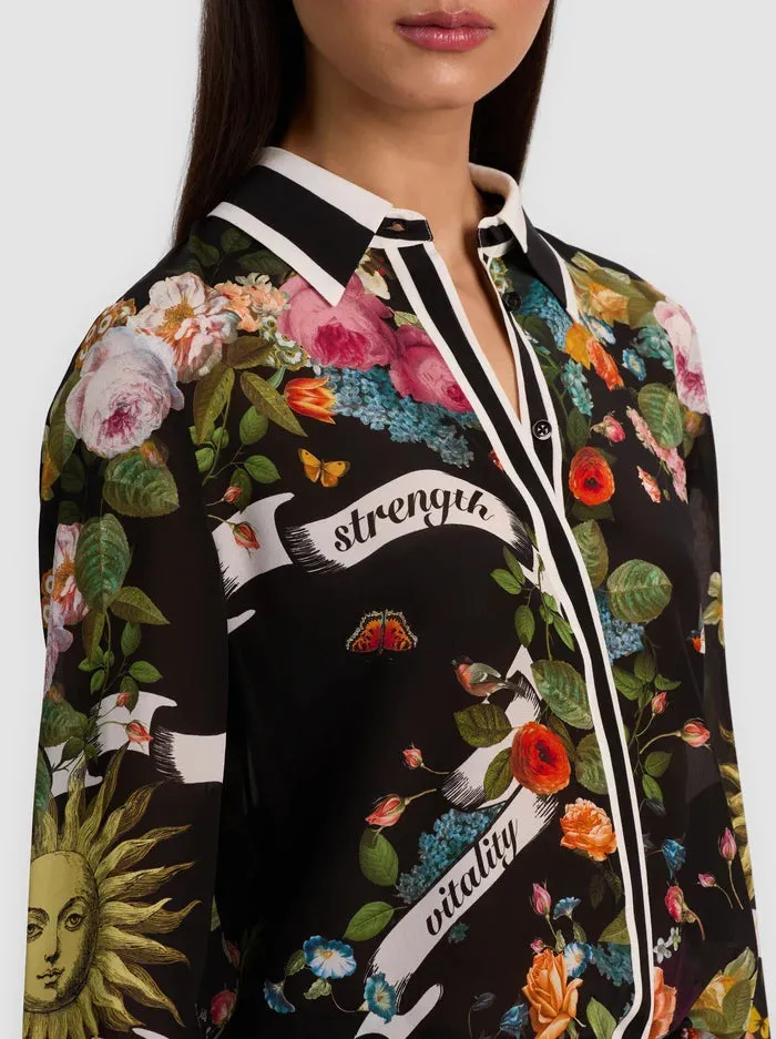 Alice + Olivia - Willa Silk Top - Solar Strength Black sold by Jessie Boutique product image thumbnail 3